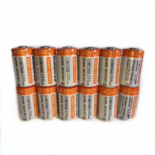 12pcs/lot High quality 3V 200mAh CR2 rechargeable battery 3V rechargeable lithium battery camera battery
