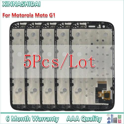 5Pcs/lot For Moto G G1 LCD Display With Touch Screen Digitizer Assembly With Frame For Motorola Moto G G1 XT1032 XT1033