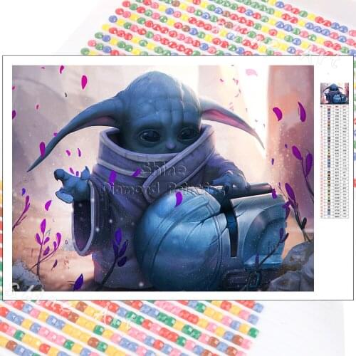 Star Wars 5D Diamond Painting Disney Mandalorian New Arrivals Cartoon Baby Yoda Hobby Art DIY Full Drill Mosaic Embroidery Decor