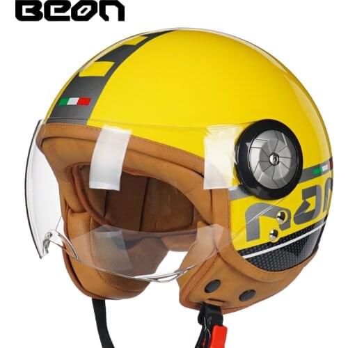 BEON NANO B110 Classic Retro Helmet Open Face Motorcycle Casco Moto Integrale Vintage Cascosmotorcyclet Capacetest motorcycl