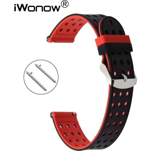 Quick Release Silicone Rubber Watchband 17mm 18mm 19mm 20mm 21mm 22mm 23mm 24mm Universal Watch Band Sports Strap Wrist Bracelet