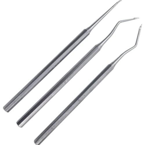 Cesoon 1Pc Dental Stainless Steel Root Tip Pick Elevator Octagonal Handle 3Sizes