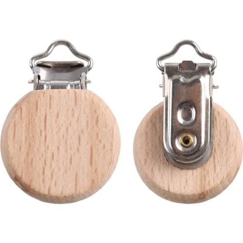 1pc Pacifier Chain Clip Wood Teething Chain Clip Baby Teether Soother Holder happy baby teether crackers