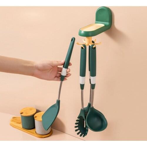 Spatula Spoon Holders Cabinet Rotating Hook Home Accessories Organization Storage Racks Shelf Kitchen Storage Organizer