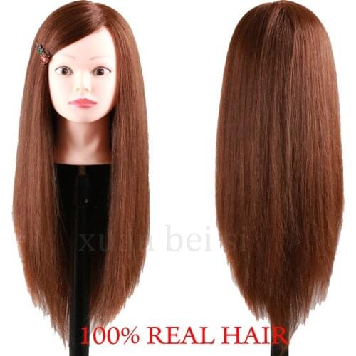 24" Long Hair Mannequin Head Nice Mannequin Head With Hair Manequim Manikin Professional Hairdressing Training Head For Academy