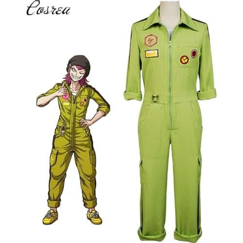 Game Super Danganronpa Cosplay Costume Trigger Happy Havoc Kazuichi Souda Uniform Rompers Jumpsuit For Women Mens Halloween