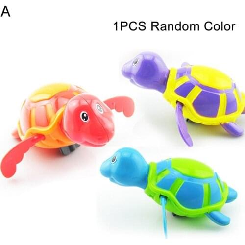 Bath Toys Baby Water Chain Clockwork Cute Cartoon Animal Tortoise Infant Swim seahorseFish Wound-Up Kids Beach Water Bath Toy
