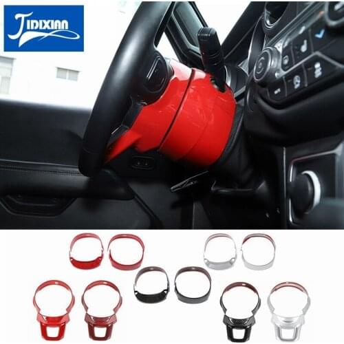 MOPAI Car Steering Wheel Base Under Decoration Cover Stickers for Jeep Wrangler JL JT 2018+ Car Interior Accessories