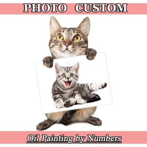 Oil Painting By Numbers For Portrait Wedding Family Pet Photos Custom Digital Painting Diy Coloring By Numbers On Canvas Paints
