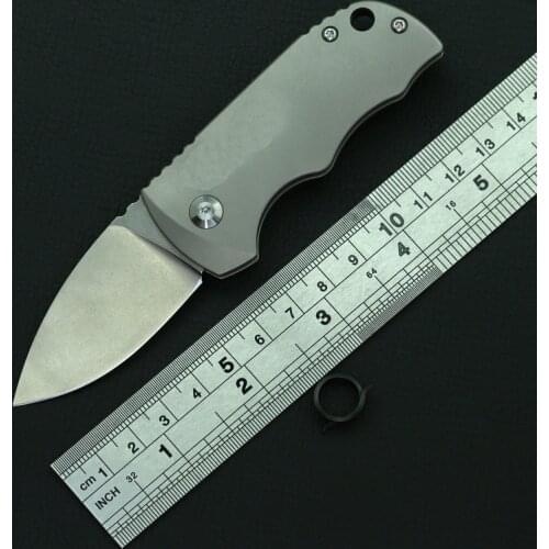 KBTOOL New Mini ZB Folding Knife M390 Blade Titanium Handle Outdoor Camping Hunting Survival Pocket Knives EDC Utility Cut Tools