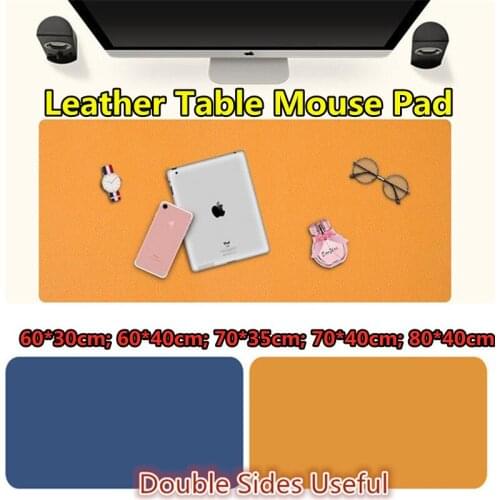 Leather Double Side Table Mouse Pad Multi Color Large Size Anti-slip Mouse Mat Desktop Organizer Waterproof Computer Mouse Mat