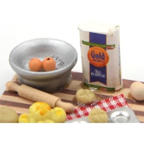 Food Cooking Kitchen Food Eggs Milk Bread Board Play Kitchen Toys Tableware For babi Gifts Play House Toy Dollhouse Miniature