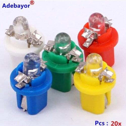 300 X T5 Instrument lamp B8.5 Car LED Indicator Light Dashboard Side Interior Bulb white red blue yellow green free shipping