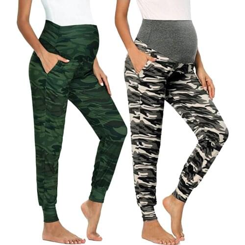 Pregnancy Leggings Womens Leopard Print Casual Pants Stretchy Comfortable Lounge Pants Maternity Clothing Pregnant Pants