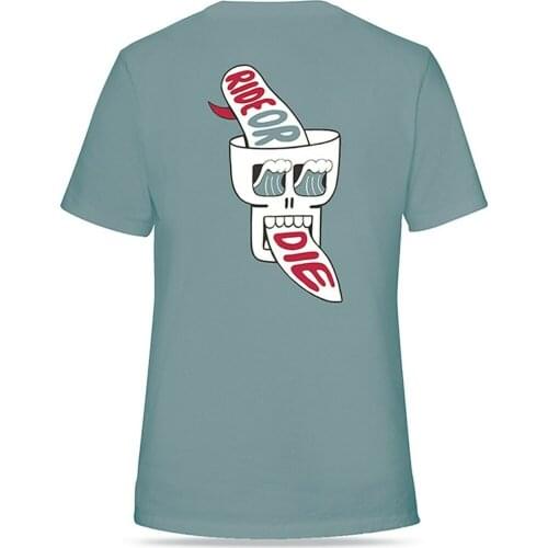 Dakine Mens Philip Morgan Skull Surf S/S T-Shirt Tee Large Lead Blue New 2020