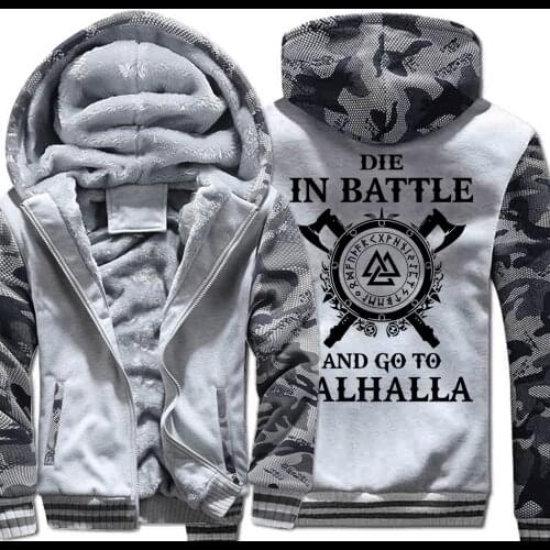 Winter thicken hooded sweatshirts Odin Viking Men casual wool liner brand tracksuits hip-hop fashion Vikings Odin jackets 2019