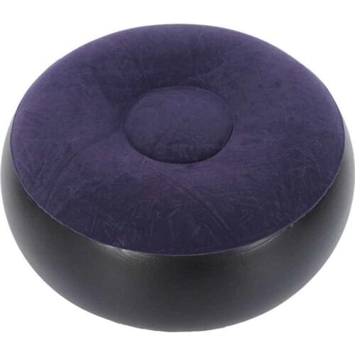 Portable Outdoor Camping Chair Inflatable Flocking Stool Footrest for Home Office Travel