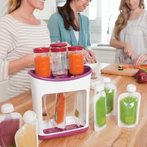 Wholesale Baby Food Storage Containers Newborn Baby Feeding Food Maker Pouch Set Organic Fresh Fruit Packing Machine Dropship