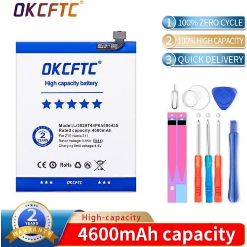 Original OKCFTC Newest 4600mAh Battery for ZTE Nubia Z11 NX531J Nubia M2 Lite M2Lite NX573J M2 PLAY NX907J