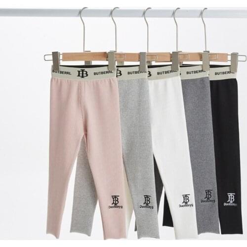 Crawler Autumn Korean-style Girls' Trousers Crawler Lettered Waist CHILDRENS Leggings 95% Cotton Not Balling up CHILDRENS Pant