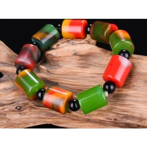Genuine Natural Color Jade beads Bangle Bracelet Charm Jewellery Fashion Accessories Hand-Carved Amulet Gifts for Women