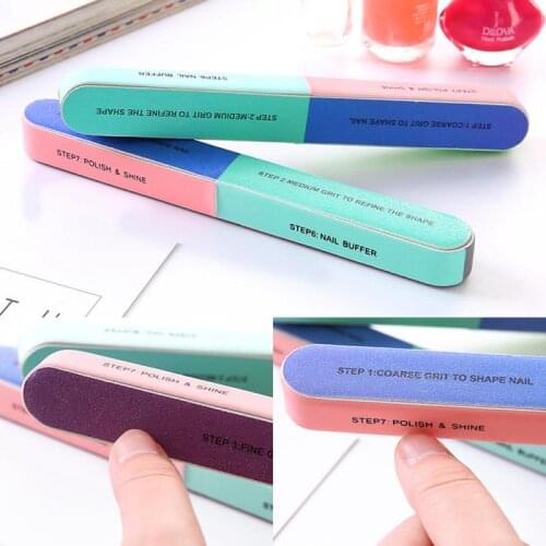 1PCS Six-sided Polishing Nail File Professional Sanding Nail File Drop Nail Polishing Bars Grinding Armor Nail Tools Wholesale