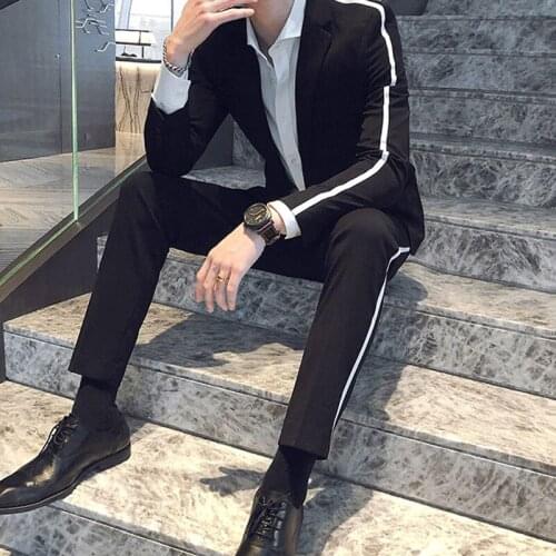 Latest Designs Black Suit Wedding for Men Tuxedo for Groom Costume Homme Mariage Prom Party Slim Fit Terno Masculino 2Piece