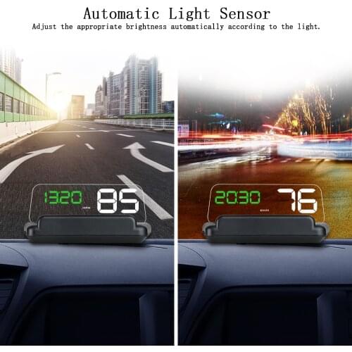 VJOYCAR C500 OBD2 Overspeed Warning Windshield Projector Alarm System HUD T900 GPS Car Head Up Display LED Windscreen Projector