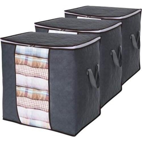 Professional Comforter Storage Bag 4PCS Large Capacity Organizer with Handle Thick Fabric for Clothes, Blankets, Bedding