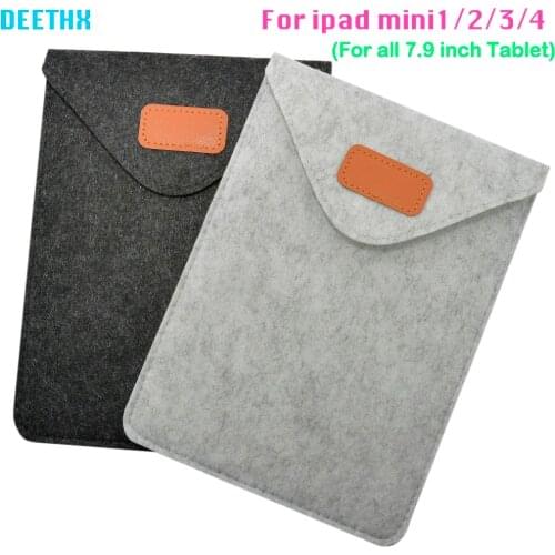 Simple 7.9 inch Felt Sleeve Bag Case For iPad mini 1/2/3/4 Universa Tablet Cover Pouch PC Bag Pocket,for xiaomi mipad 1/2 case