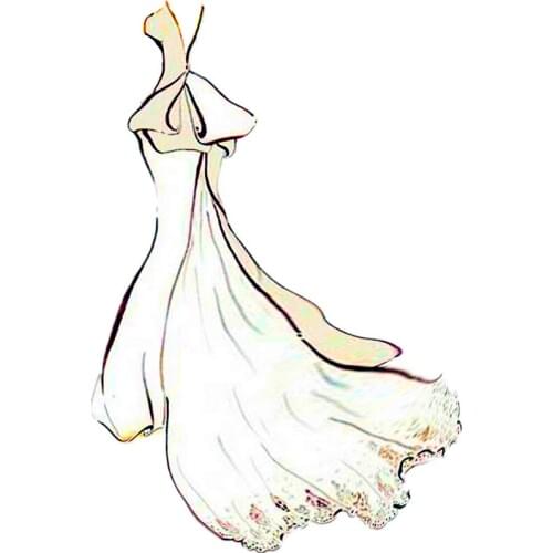 PANFELOU Romantic dress wedding dress Scrapbooking DIY Embossing Valentines Day card paper dies cutting die Metal