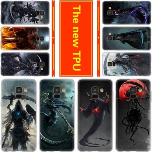 Luxury For Samsung Case A72 A71 A70 A52 A51 A50S A50 A42 A32 A21S A20S A20 A30 A12 5G A8 A7 A6 Plus Cover cool epic grim reaper