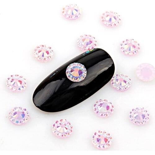 5mm Nail Resin Rhinestone Nail Art Sun Flower Decoration About 1000pcs 15 Kind Colors For DIY Nail Art Decorations
