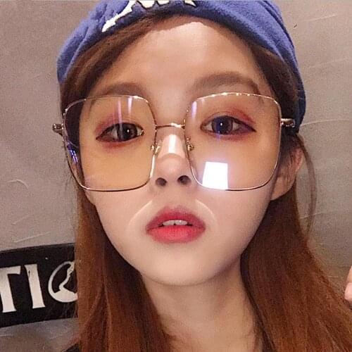 Retro Square Sunglasses Women Brand Designer Metal Oversized Sun Glasses Men Fashion Gradient Shades Big Frame Wholesale