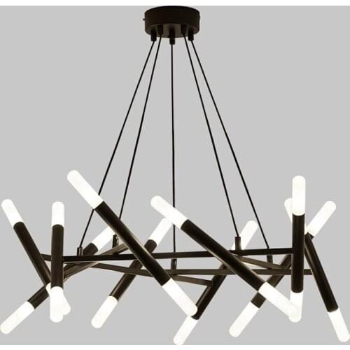 Post-modern simple branch chandelier Nordic living room dining room Villa branch Golden designer model room chandelier