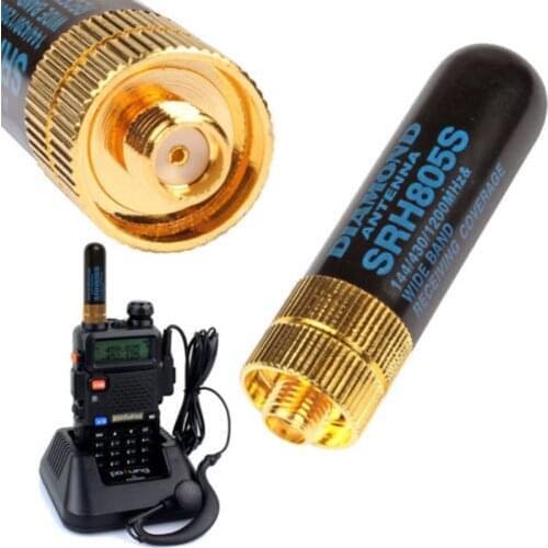 2pcs UHF + VHF SRH805S SMA female antenna, suitable for TK3107 2107, suitable for Baofeng UV-5R 888S UV-82 radio