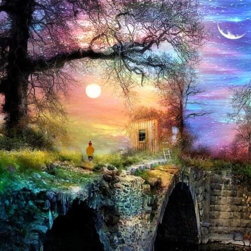 A9571 11CT/14CT/18CT/25CT/28CT snowing house patterns Counted Cross Stitch DIY Cross Stitch Kits Embroidery Needlework Sets