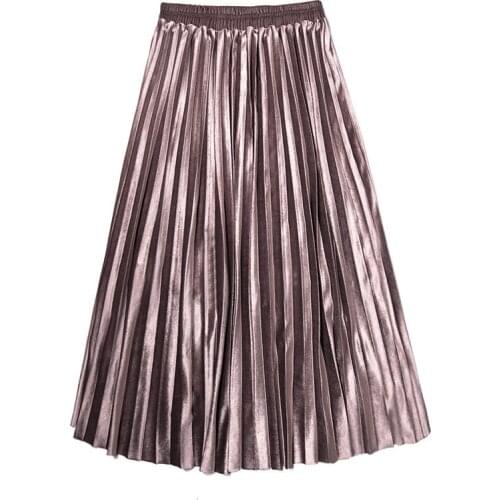 2021 Medium Length Pleated Skirt Women