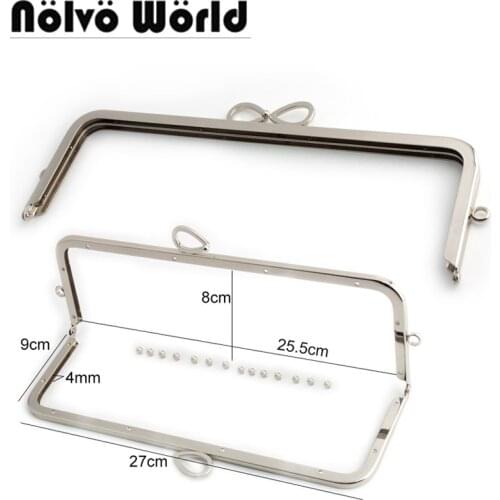 2-10 pieces 27*9cm Silver Aluminum bag purse handles diy bag handle for purse accessories parts