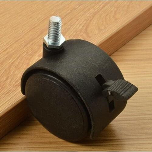 4pcs Screw In Caster Wheels - 2 With Lock Function Drop Shopping