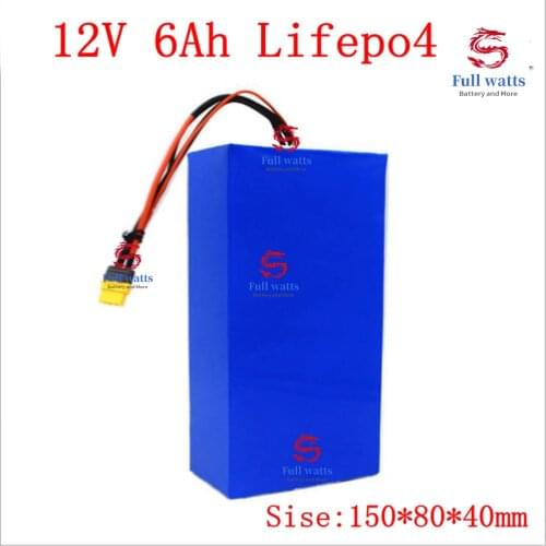 4s 12V 6Ah 12V Portable Rechargeable Lithium Lifepo4 Battery Pack CCTV Monitor Hunting Flashlight Led Power