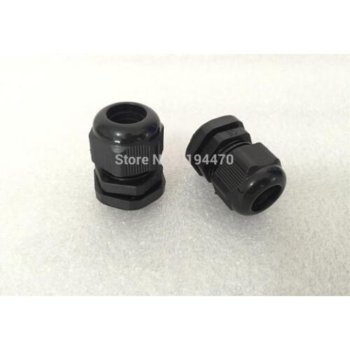 5pcs/Lot Plastic Nylon Waterproof Connector PG24 Black Dia 15-22mm Cable Glands Joints Adapter