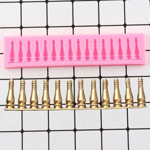 Baroque Railing Cake Border Silicone Molds Fence Relief Fondant Mold Wedding Cake Decorating Tools Candy Clay Chocolate Moulds