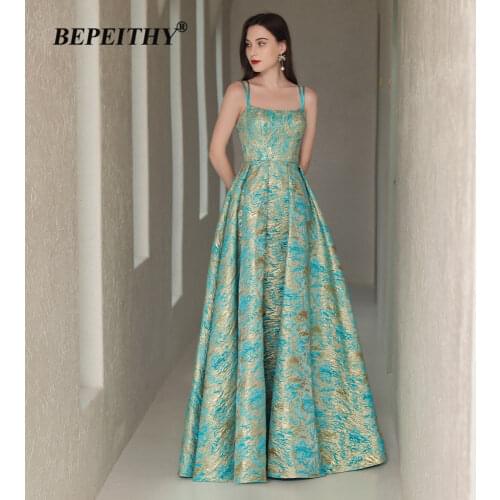 BEPEITHY A-Line Long Prom Dresses Sleeveless Lace-Up Back Floor Length Wedding Party Gown Evening For Women 2021 Vestidos New