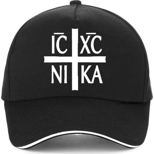 Ic XC Nika Orthodox Symbol print baseball cap funny men hip hop cap Summer adjustable Men women snapback hat gorras hombre