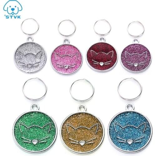 Pet Dog Tag Puppy Cat Kitten Dogs Collar Accessories Dog Name Message Cats Tag Customized Zinc alloy ID Tags Personalized