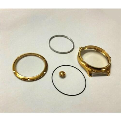 44mm 18K Gold 316L Steel Watch Case fit for ETA 6497/6498 Tianjin ST36 Movement
