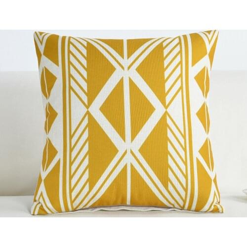 Cushion Cover Yellow Blue Geometry Striped Curve Pillowcase Soft Pillow Case Short Plush Pillow Cover Hotel Garden Throw Pillows