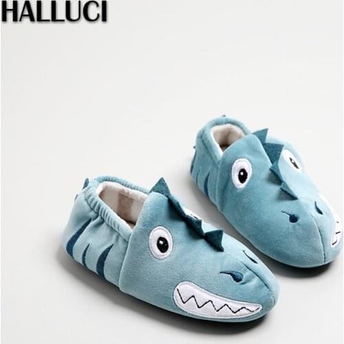 Child cute dinosaur home shoes boys and girls slippers Japanese soundless non-slip indoor slides slippers kids homeshoes New