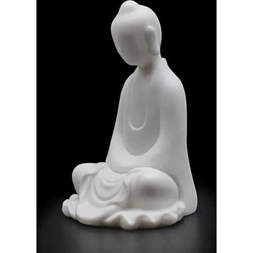 Molds for Plaster Zen Buddhism 3D Buddha statue silicone mold Monk figure candle cement clay mold